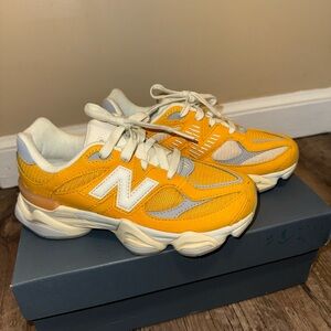 New Balance Kids' Vibrant Yellow and Gray Sneakers